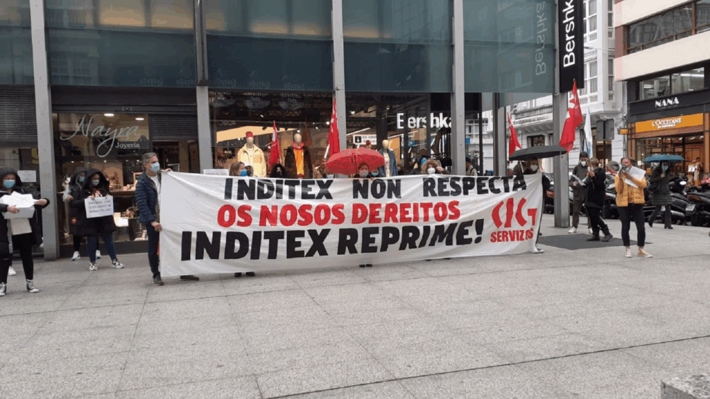 Protestas Empleados Inditex en el 50 Aniversario de Zara