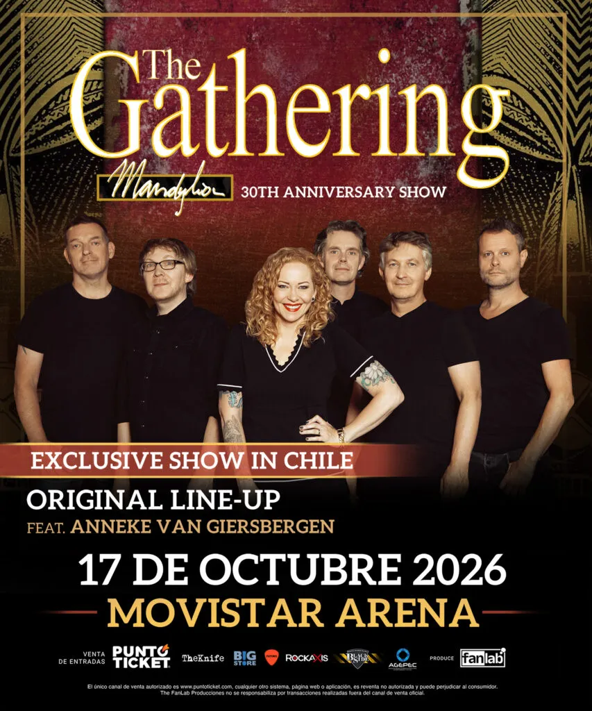 The Gathering concierto Chile: Mandylion Aniversario 2026