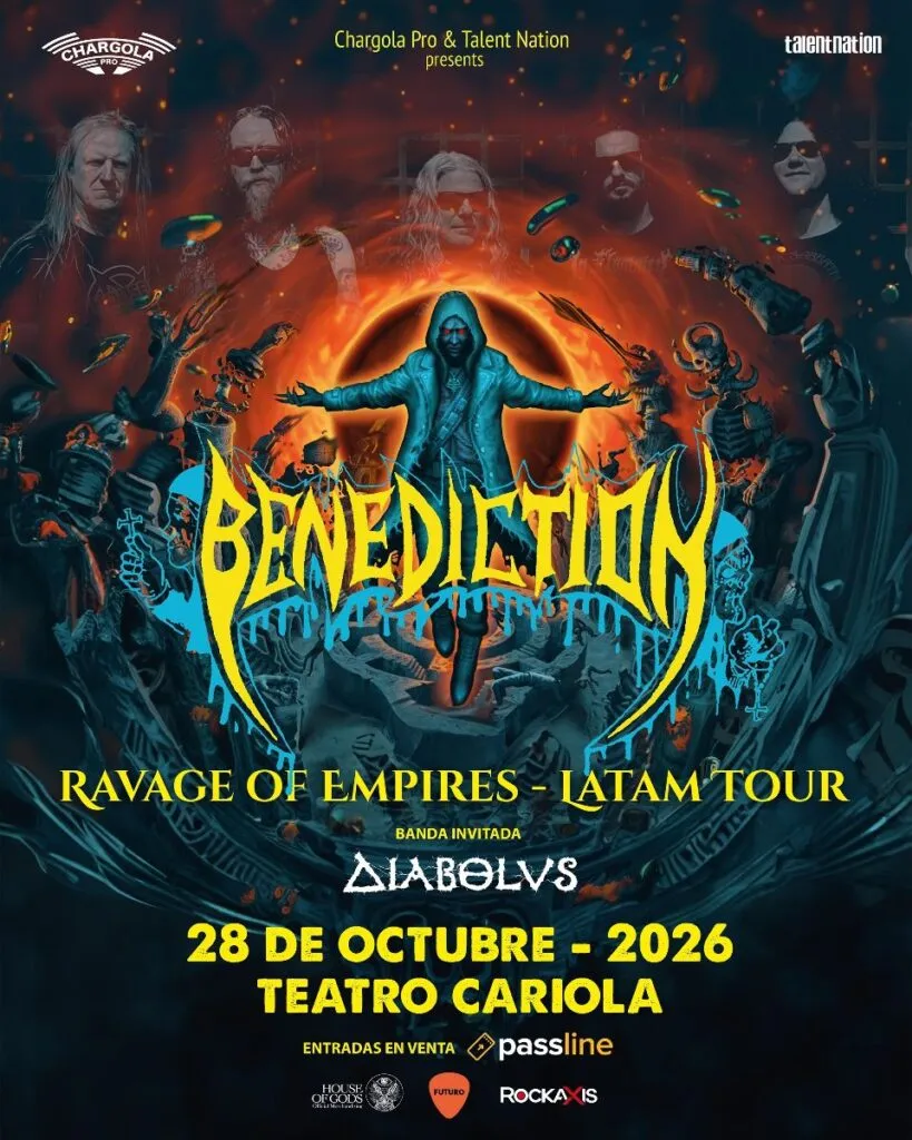 Benediction en Chile: Conciertos y Detalles de la Gira 2026
