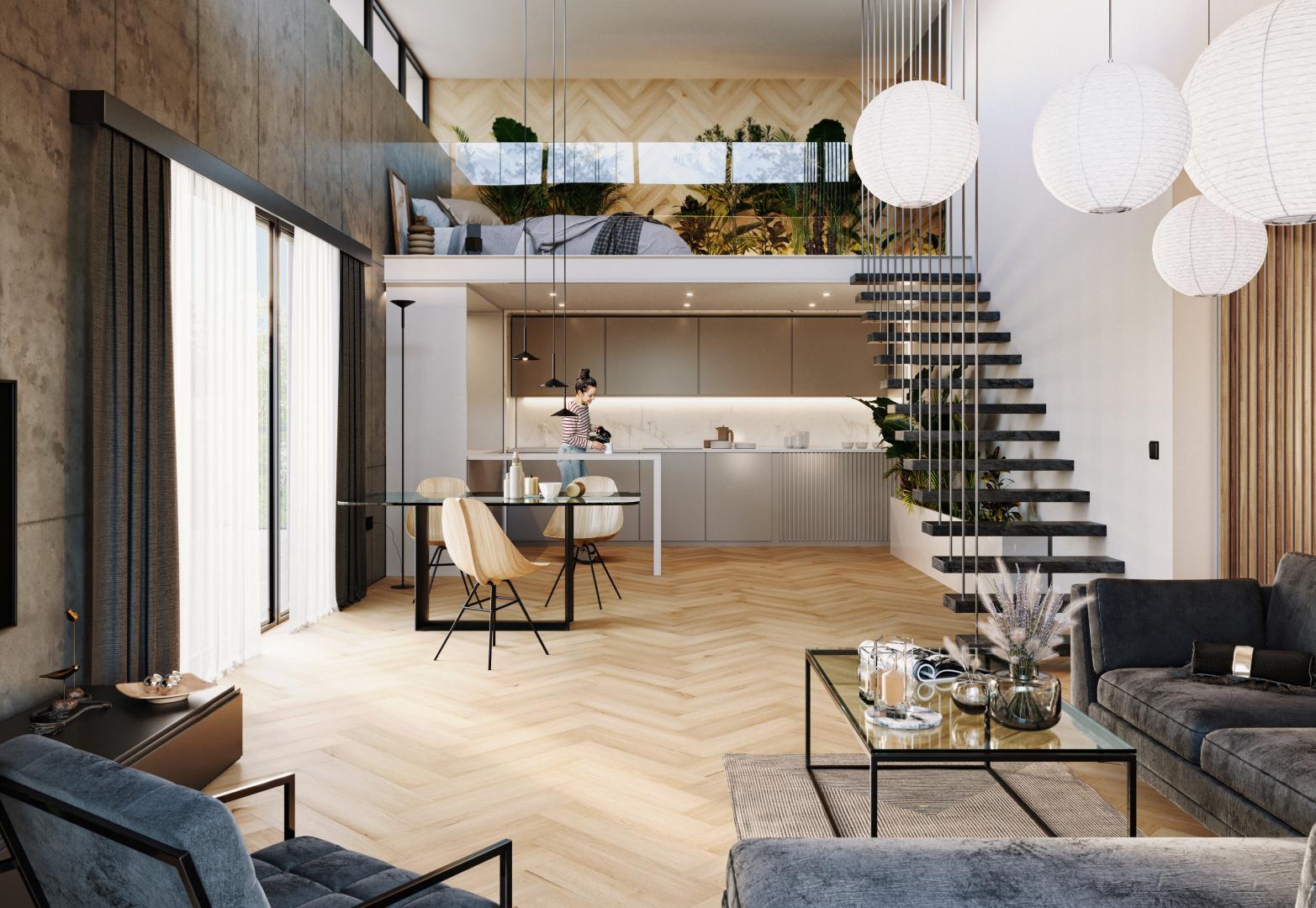 Suelo continuo: la clave para ampliar visualmente una vivienda pequeña